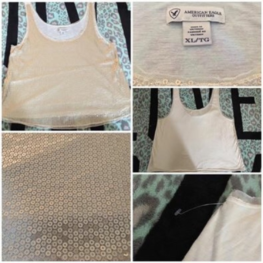 American eagle 🦅 GOLD SEQUIN TANK